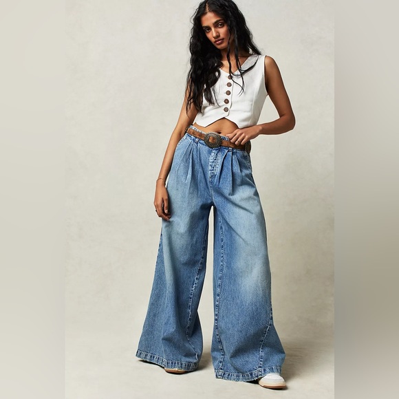 Free People Denim - NWOT Free People We The Free Equinox Wide Leg Trouser Pants